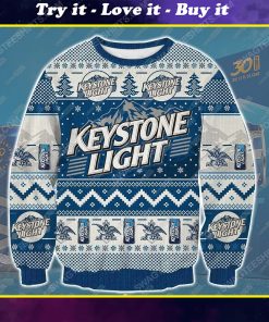 Keystone light beer ugly christmas sweater 1