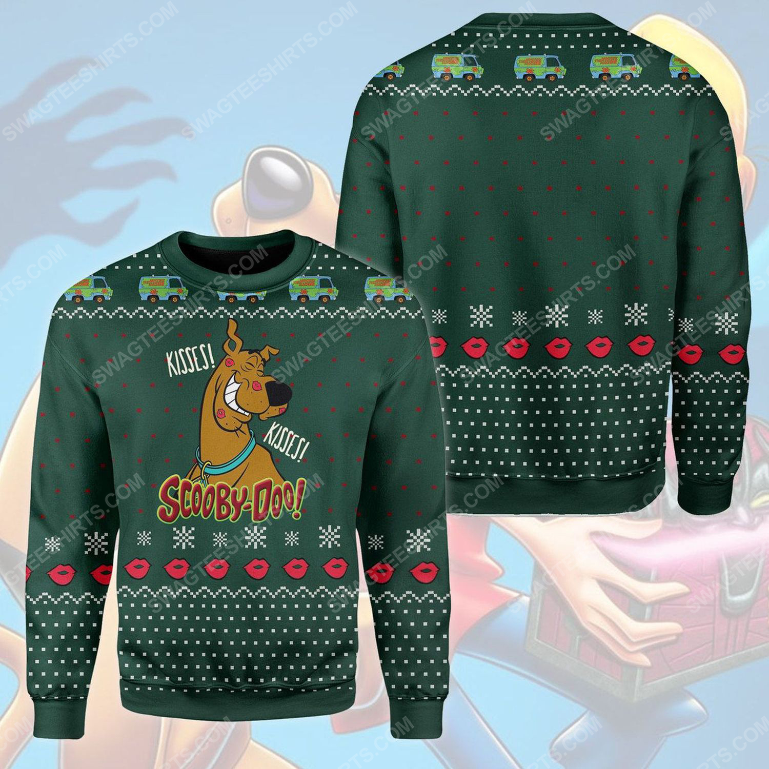 Kissed scooby doo ugly christmas sweater