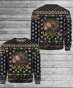 LOTR one does not simply walk into mordor ugly christmas sweater 1