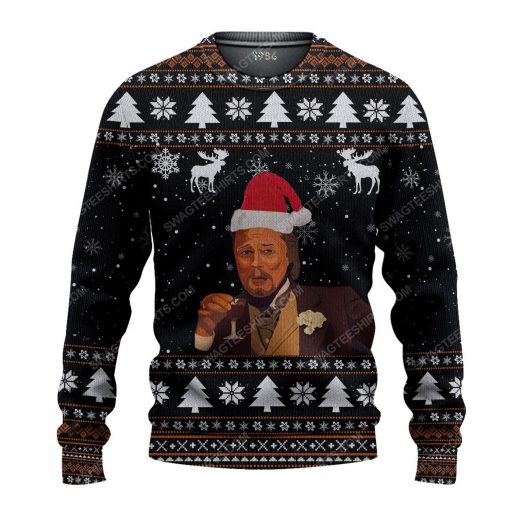 Leonardo dicaprio meme ugly christmas sweater 1 - Copy (2)