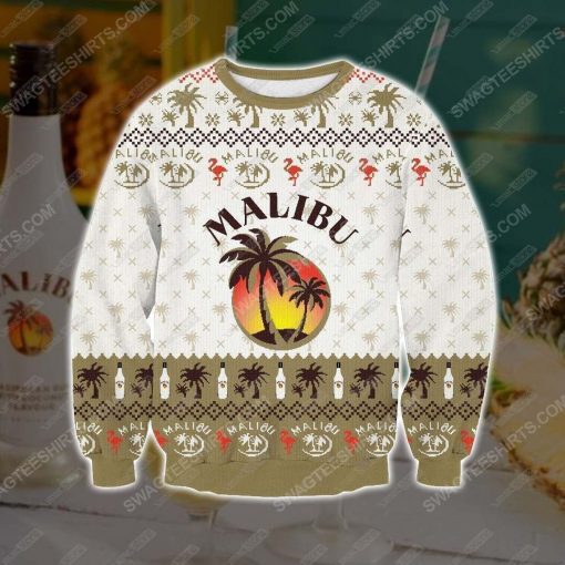 Malibu rum drinks all over print ugly christmas sweater - Copy (2)