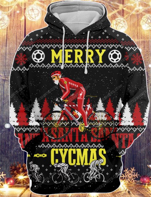 Merry cycmas christmas santa ugly christmas sweater