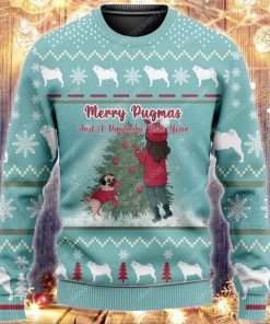 Merry pugmas all over print ugly christmas sweater