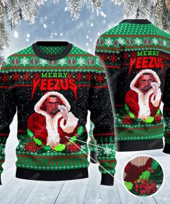 Merry yeezus santa claus ugly christmas sweater