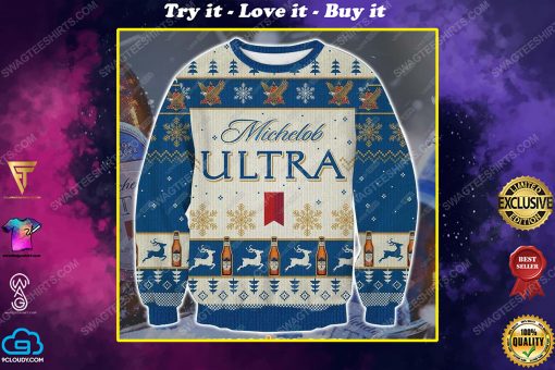 Michelob ultra beer ugly christmas sweater 1