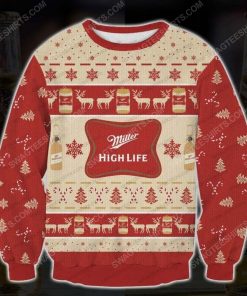 Miller high life beer ugly christmas sweater - Copy