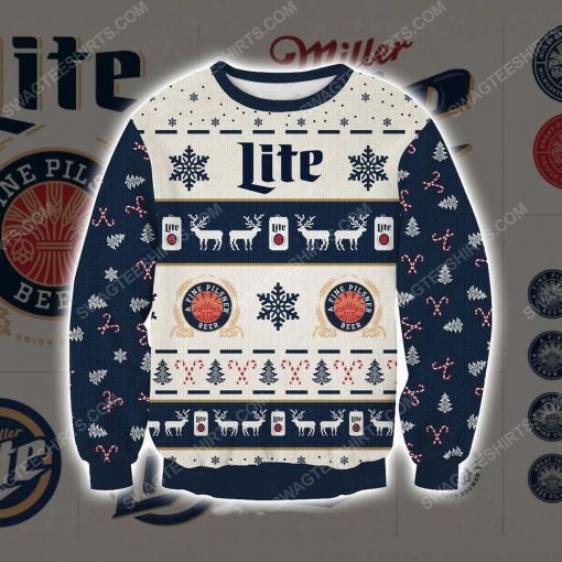 Miller lite beer ugly christmas sweater