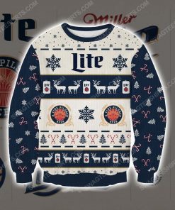Miller lite beer ugly christmas sweater - Copy