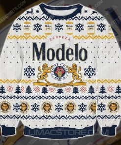 Modelo beer all over print ugly christmas sweater
