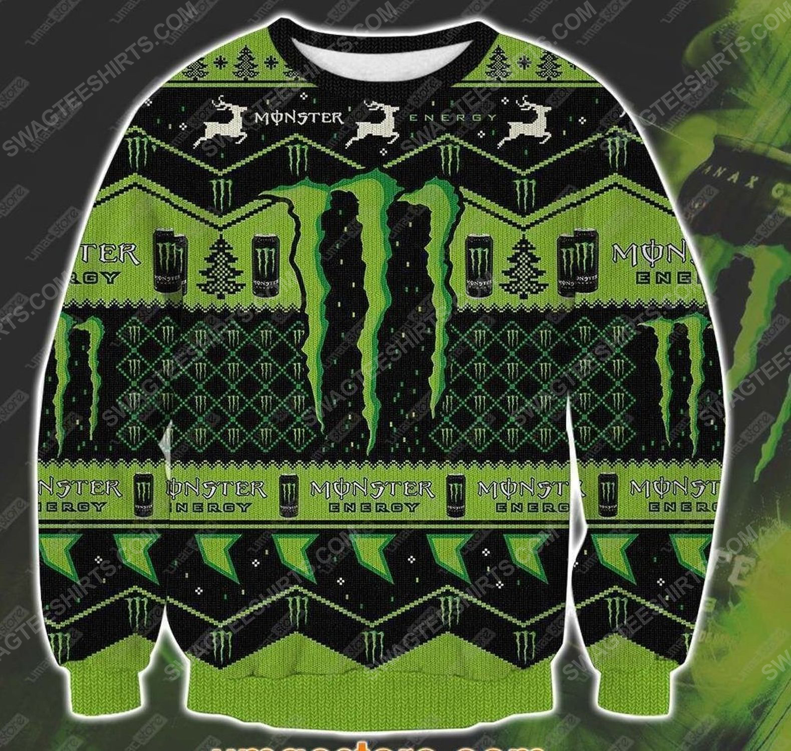 Monster energy drink all over print ugly christmas sweater - Copy (2)