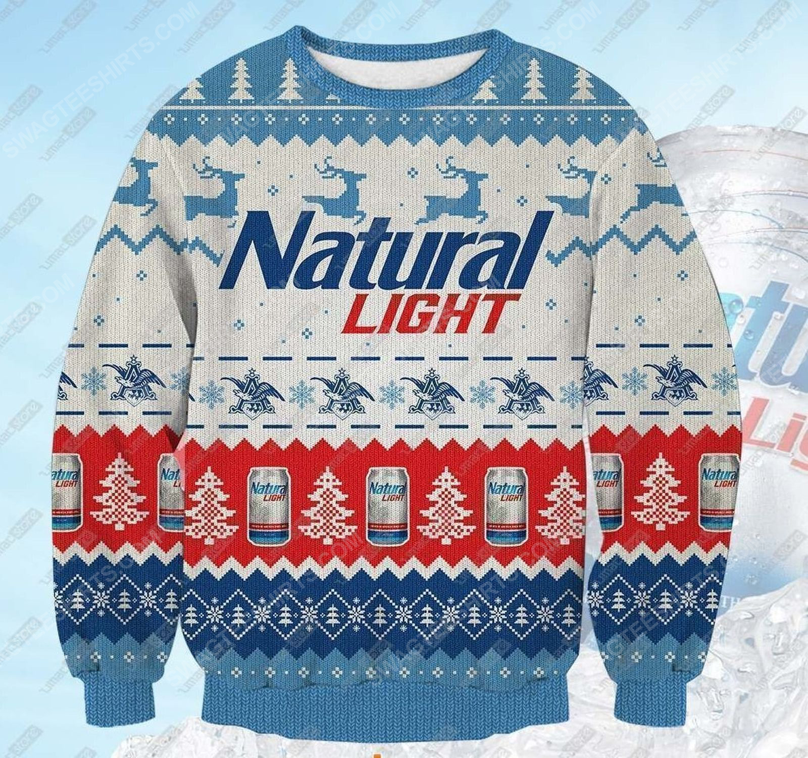 Natural light beer ugly christmas sweater - Copy (2)