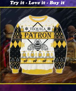 Patrón tequila all over print ugly christmas sweater 1