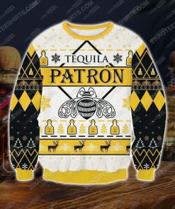 Patrón tequila all over print ugly christmas sweater