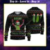 Rick and morty pickle all the way ugly christmas sweater