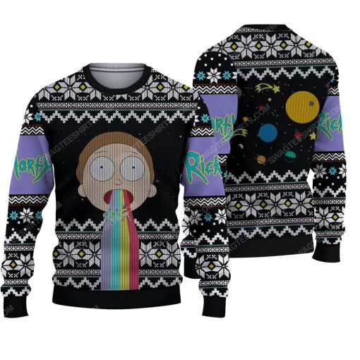 Rick and morty tv show ugly christmas sweater 1