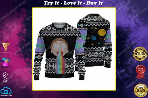 Rick and morty tv show ugly christmas sweater