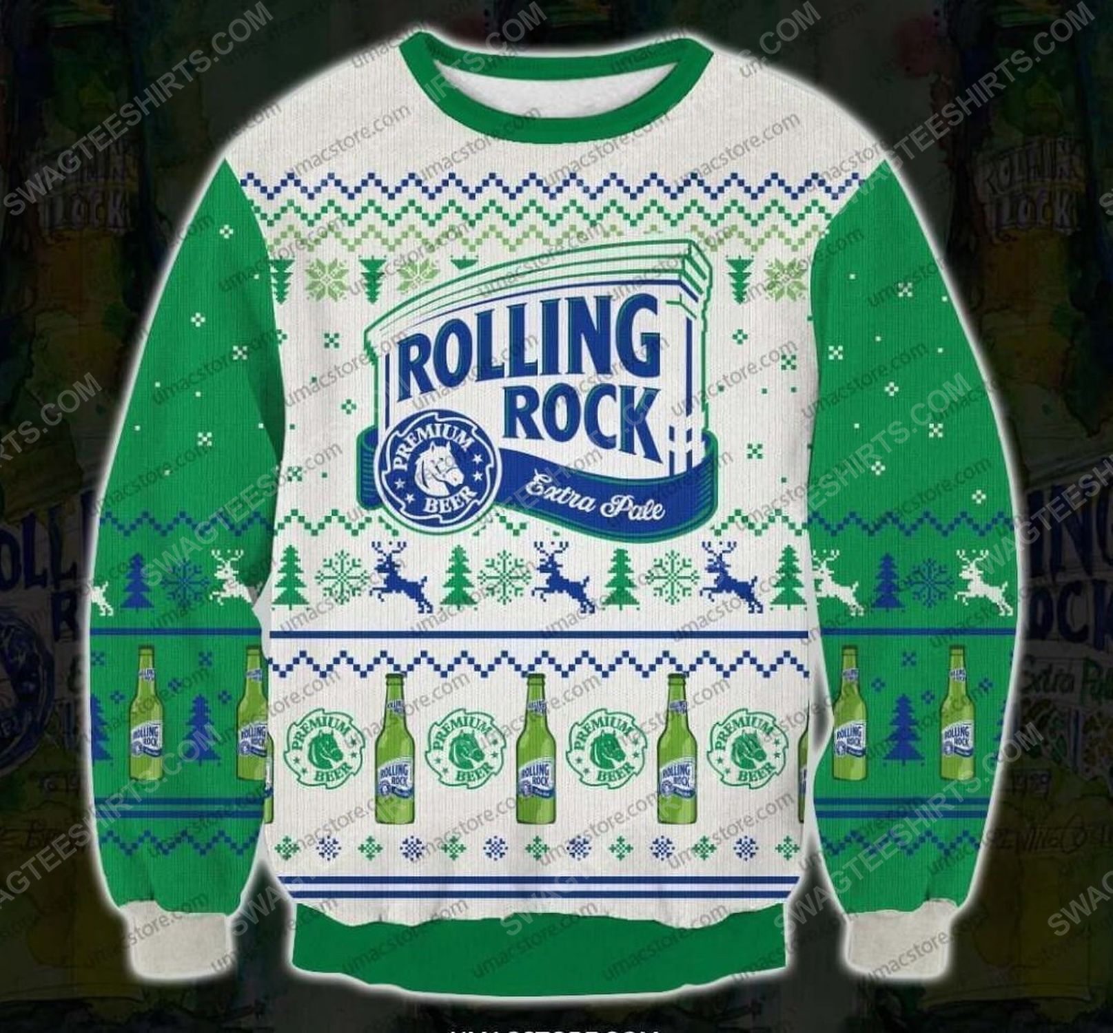 Rolling rock premium beer ugly christmas sweater - Copy (2)