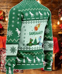 Santa dinosaur all over print ugly christmas sweater