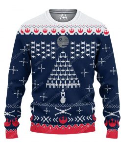 Star wars spaceship pattern ugly christmas sweater 1