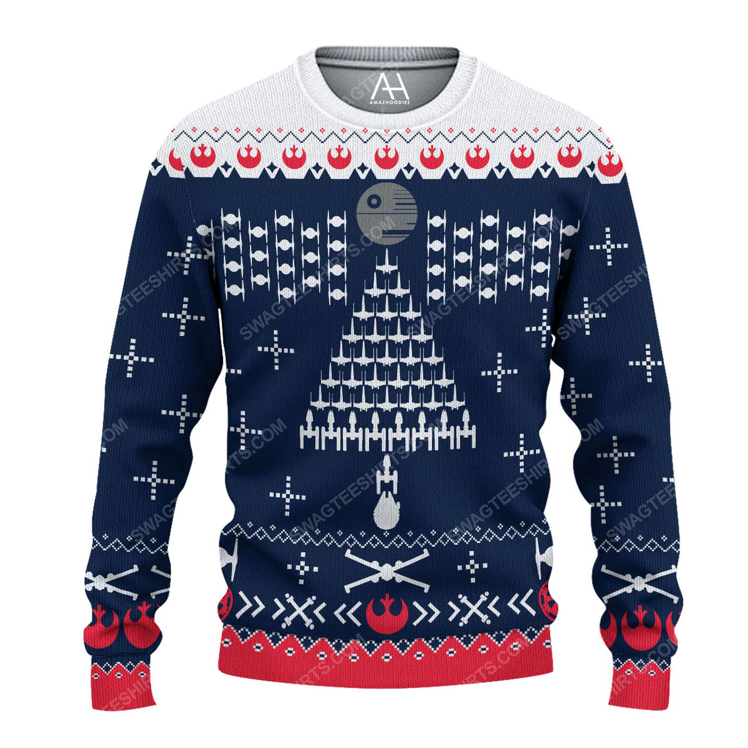 Star wars spaceship pattern ugly christmas sweater 1 - Copy (3)