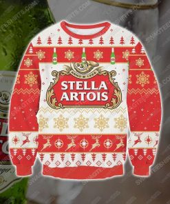 Stella artois beer ugly christmas sweater