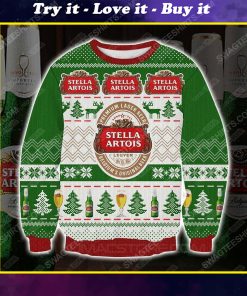 Stella artois premium lager beer ugly christmas sweater 1