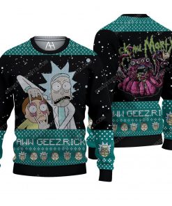 TV show rick and morty alien ugly christmas sweater 1