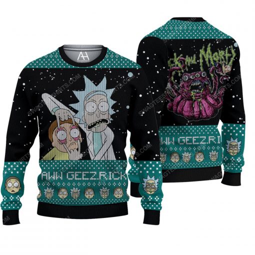 TV show rick and morty alien ugly christmas sweater 1