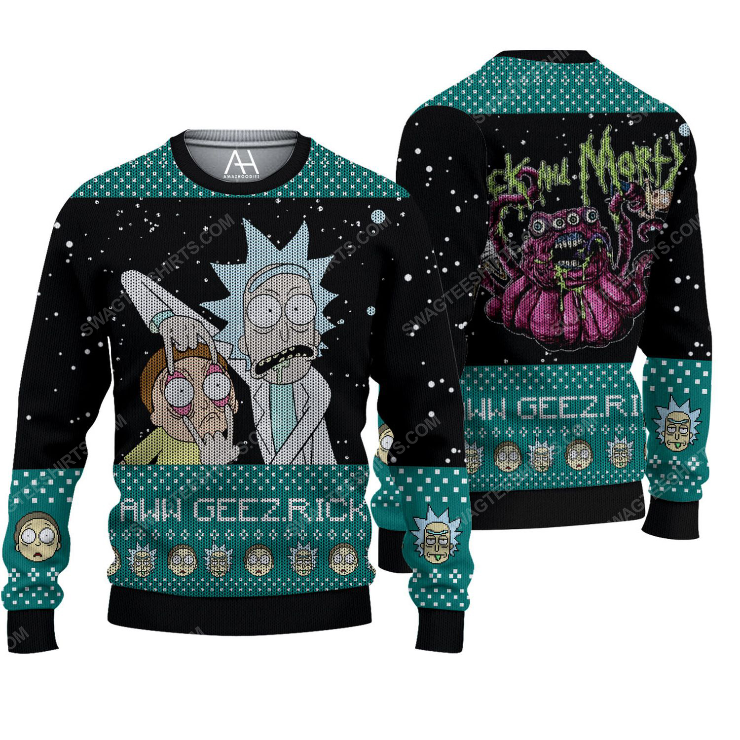 TV show rick and morty alien ugly christmas sweater 1 - Copy (3)