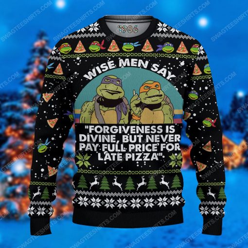 Teenage mutant ninja turtles pizza ugly christmas sweater 2