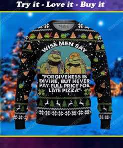 Teenage mutant ninja turtles pizza ugly christmas sweater