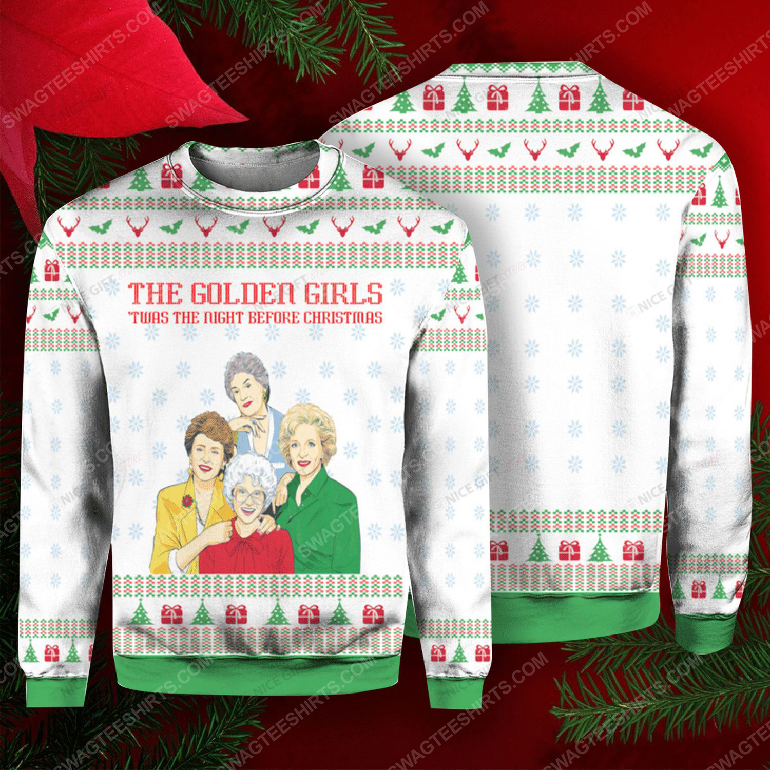The golden girls 'twas the nightmare before christmas ugly christmas sweater 1 - Copy (2)