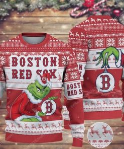 The grinch and boston red sox ugly christmas sweater