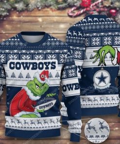The grinch and dallas cowboys ugly christmas sweater