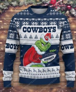 The grinch and dallas cowboys ugly christmas sweater