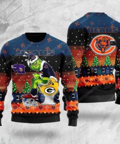 The grinch and green bay packers ugly christmas sweater
