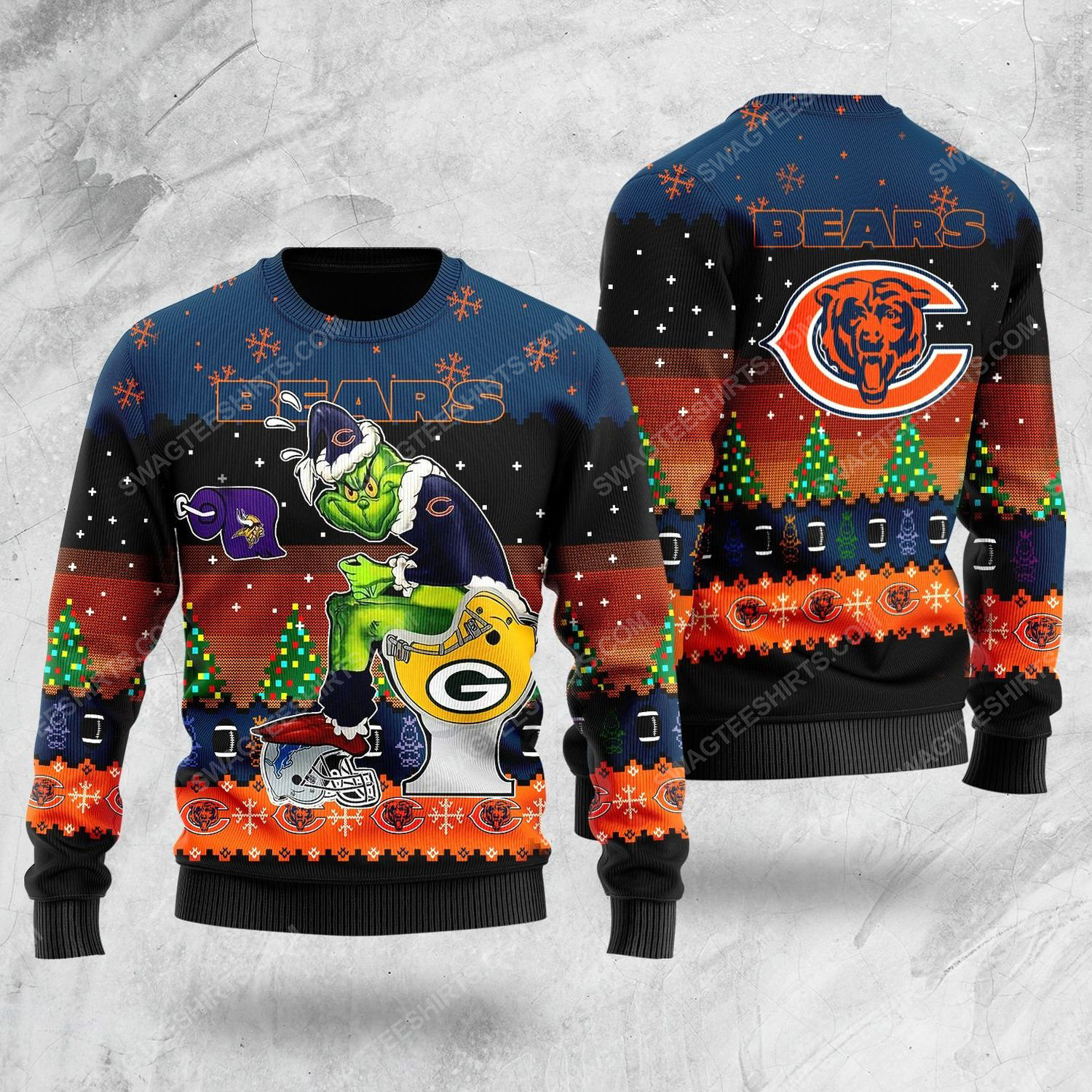 quality] The grinch bay packers ugly christmas sweater