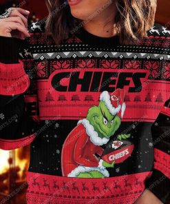 The grinch and kansas city chiefs ugly christmas sweater