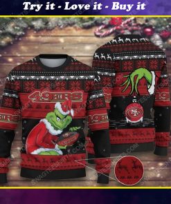 The grinch and san francisco 49ers ugly christmas sweater
