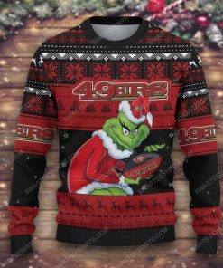 The grinch and san francisco 49ers ugly christmas sweater