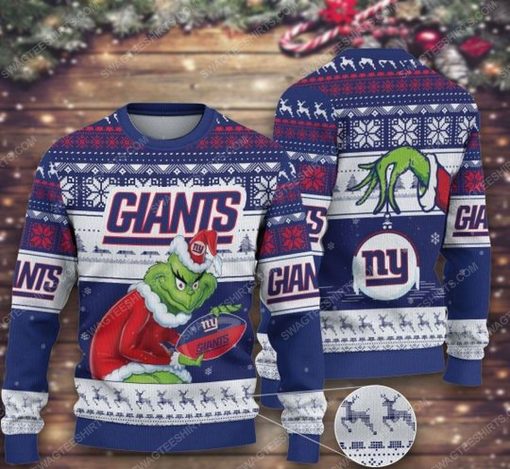 The grinch new york giants ugly christmas sweater