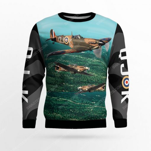 The supermarine spitfire and hawker hurricane ugly christmas sweater