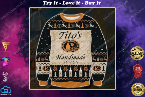 Tito’s handmade vodka ugly christmas sweater 1