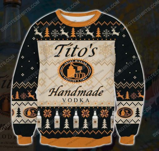 Tito’s handmade vodka ugly christmas sweater