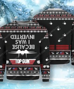 Top gun pattern ugly christmas sweater 1