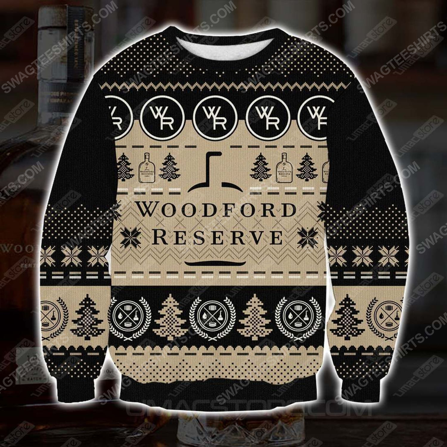 Woodford reserve bourbon whiskey ugly christmas sweater - Copy (2)