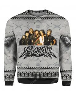 Aerosmith band all over print ugly christmas sweater