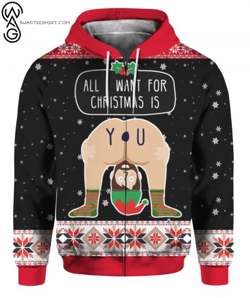 All I Want For Christmas Is You Full Print Zip Hoodie