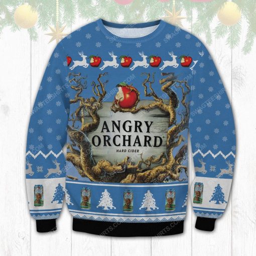 Angry orchard hard cider ugly christmas sweater 1