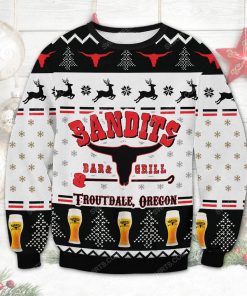 Bandit's grill and bar ugly christmas sweater 1